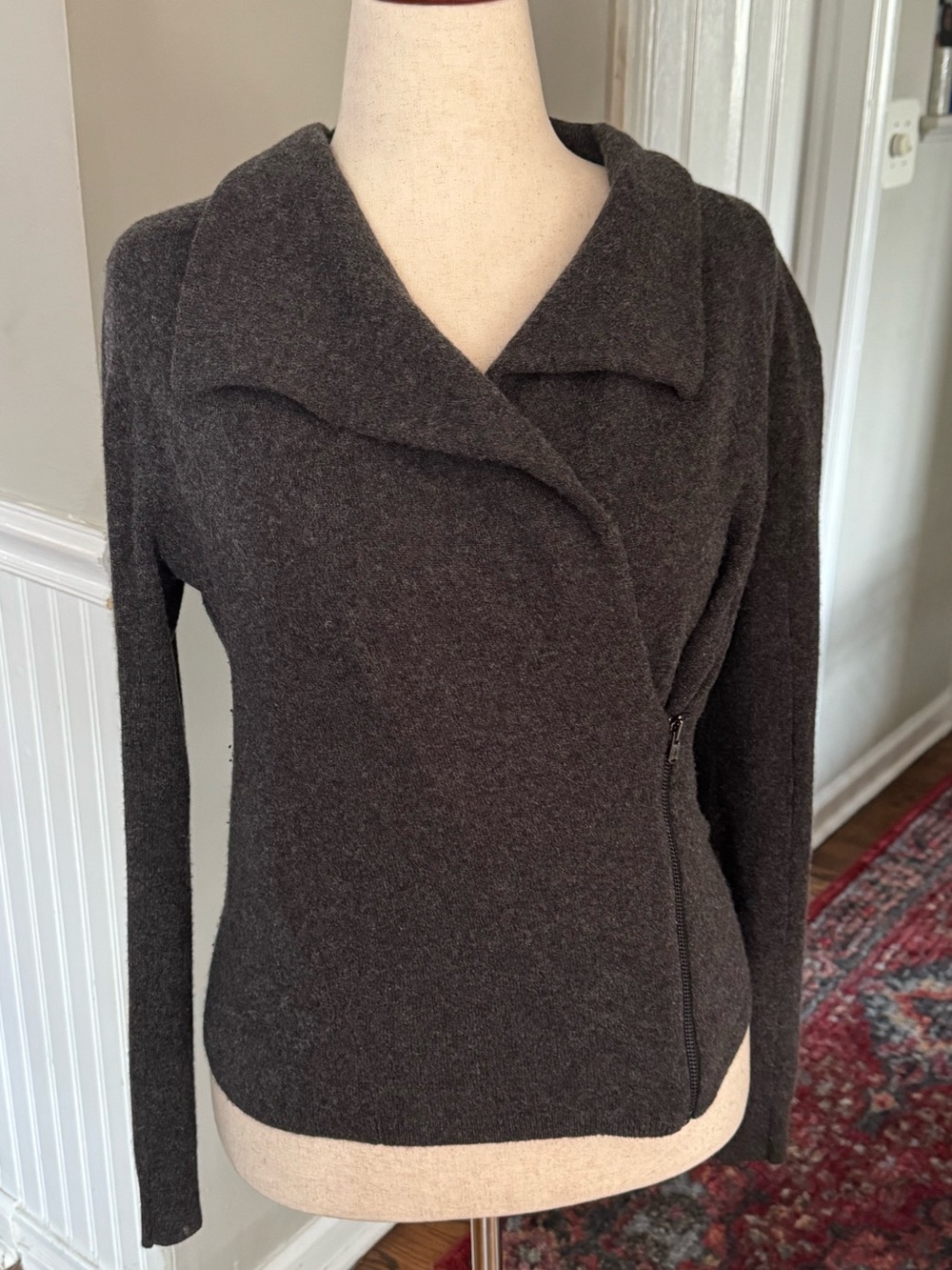Gray Women's Asymmetrical Zip cashmere Sweater Jacket from Bloomingdale’s